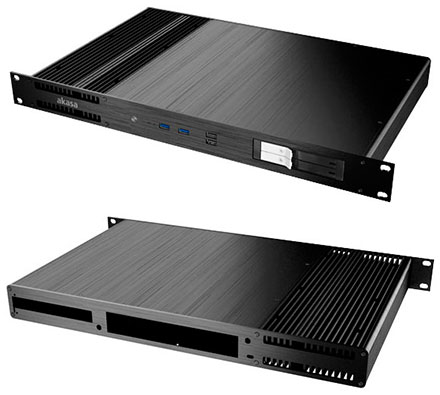 Akasa Galileo TU1 Thin-ITX 1U Rackmount Gehuse (A-ITX27-A1B)