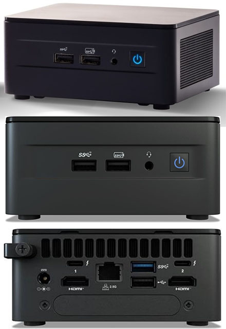 Intel NUC12WSHi5 (Intel Core i5-1240P bis zu 4,40GHz,  2x HDMI, 2x Thunderbolt 4,  2.5" HDD/SSD support)