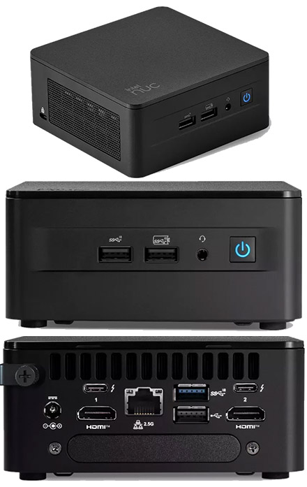 Intel NUC13ANHi3 (Intel Core i3-1315U bis zu 4,50GHz, 2x HMDI, 2x Thunderbolt 4, 2.5" HDD/SSD Support)