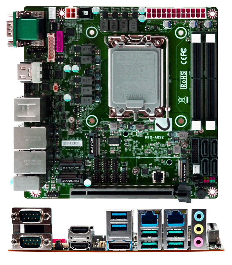 Jetway MTX-ARS2-Q870 MiniITX (Intel Q870 Chipset, Socket LGA1851, Arrow Lake-S, 2x HDMI, 2 x LAN, 5x RS232)<br>