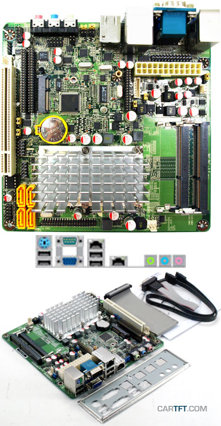 Jetway JNC9C-550-L (with integrated Atom 2x1.5Ghz CPU, 2x LAN, Mini-PCIe) [<b>FANLESS</b>]