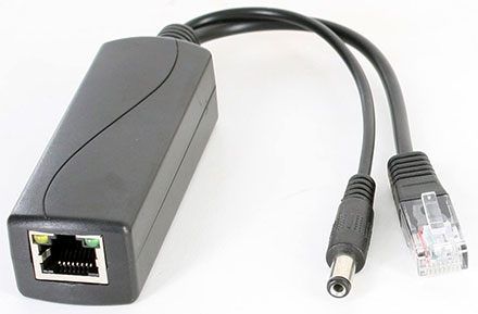 POE Injector/Splitter (POE IEEE 802.3af zu 12V/1.3A + LAN) [fr z.b. IP-Kameras ohne POE]